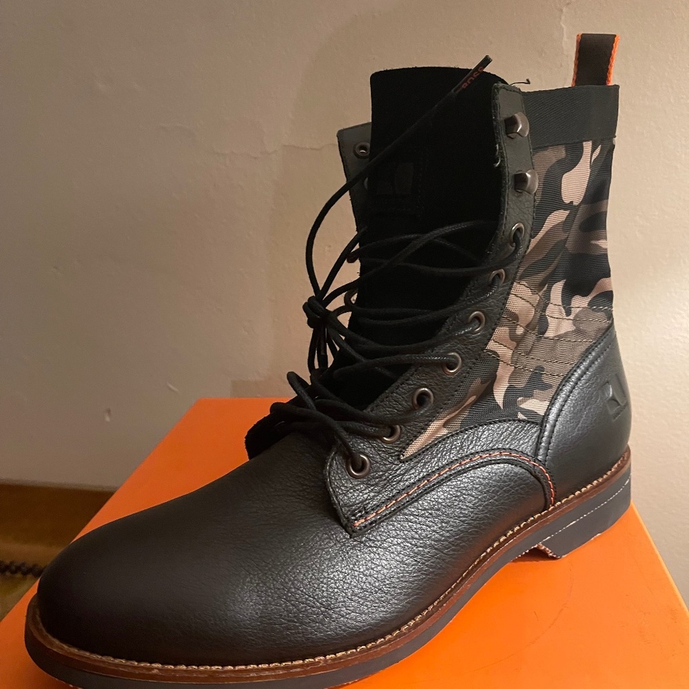 HUGO BOSS Men's Arizo boots- black leather